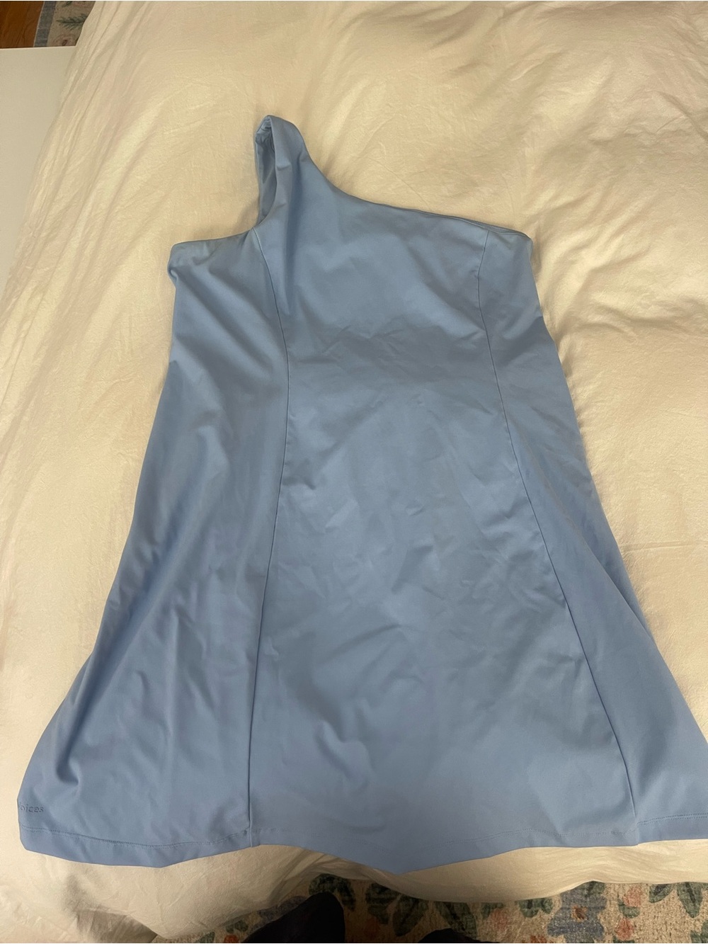 Outdoor Voices One-Shoulder Light Blue Dress